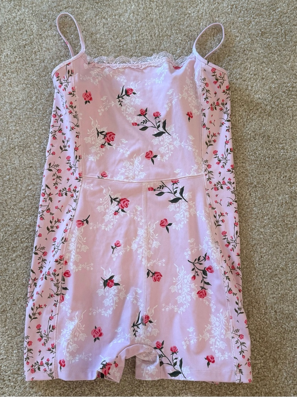 Wild fable pink floral rose comfy romper